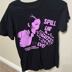 Black Graphic Tee with Pink Design Size Medium Worn Once or Twice